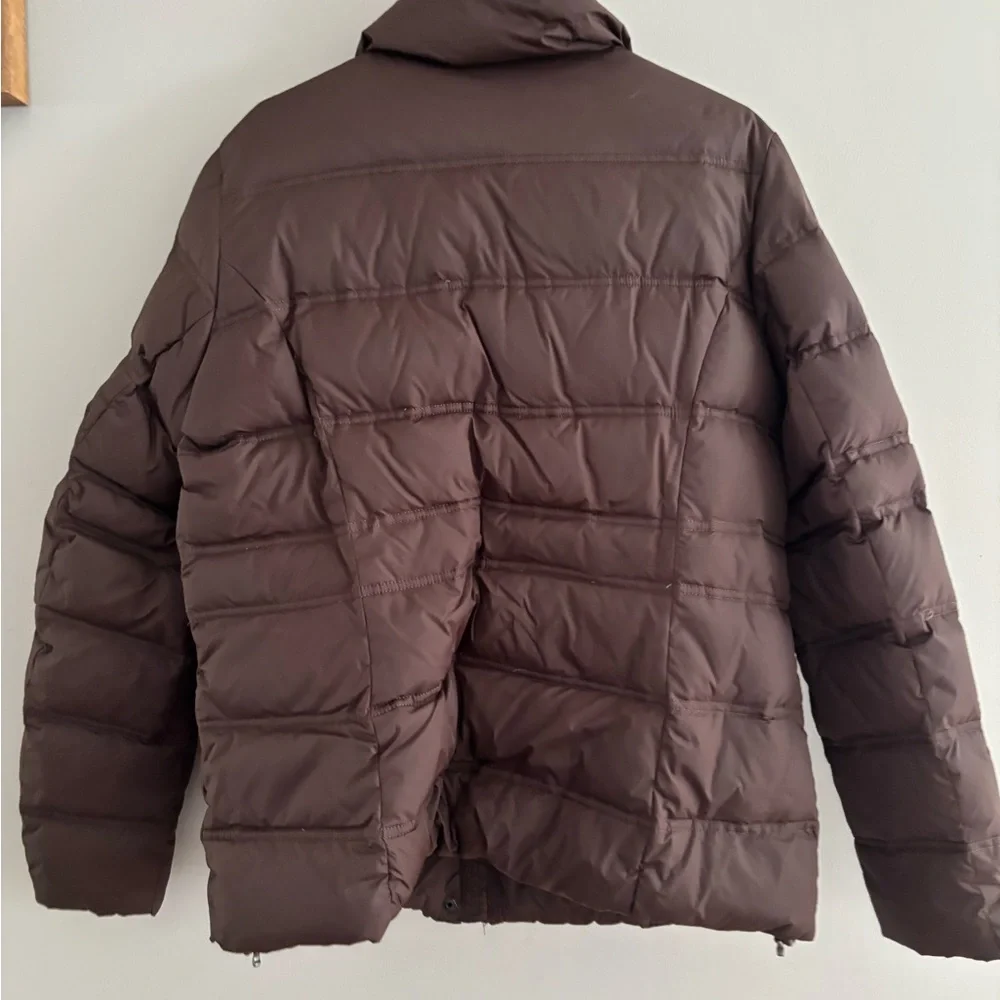 Lands' End Chocolate Brown Puffer Jacket - Picture 3 of 4